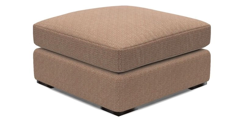 Stockbridge Combi Footstool in Two Tone Plain Biscuit