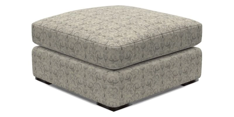 Stockbridge Combi Footstool in Two Tone Plain Biscuit