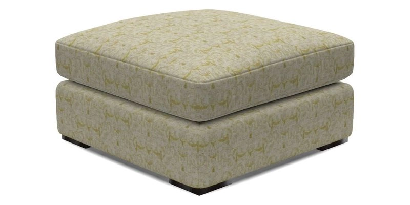 Stockbridge Combi Footstool in Two Tone Plain Biscuit