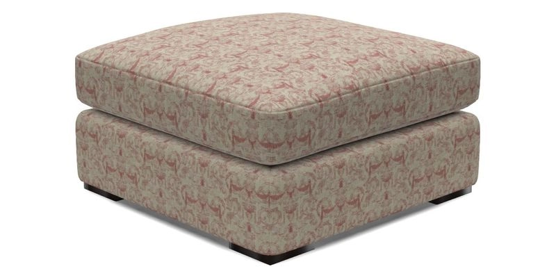Stockbridge Combi Footstool in Two Tone Plain Biscuit