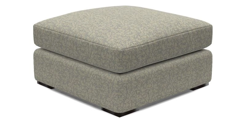 Stockbridge Combi Footstool in Two Tone Plain Biscuit