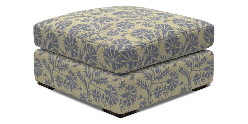 Stockbridge Combi Footstool in Two Tone Plain Biscuit