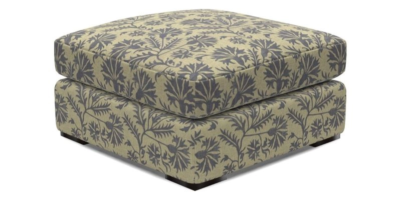 Stockbridge Combi Footstool in Two Tone Plain Biscuit
