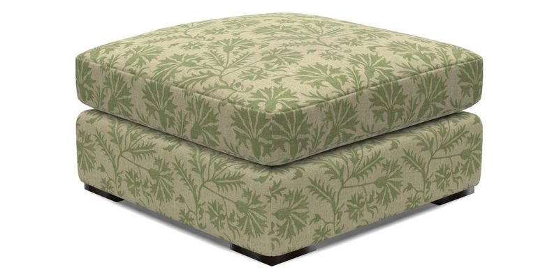 Stockbridge Combi Footstool in Two Tone Plain Biscuit
