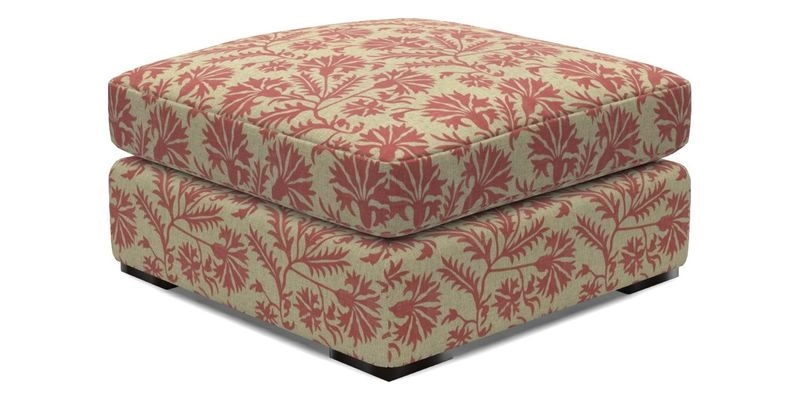 Stockbridge Combi Footstool in Two Tone Plain Biscuit