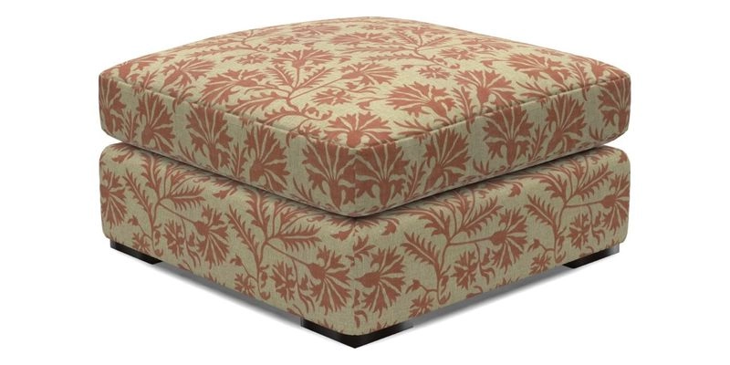 Stockbridge Combi Footstool in Two Tone Plain Biscuit
