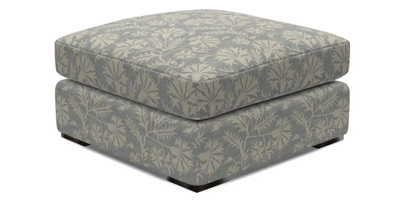 Stockbridge Combi Footstool in Two Tone Plain Biscuit