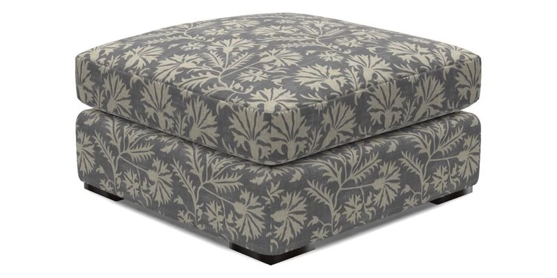 Stockbridge Combi Footstool in Two Tone Plain Biscuit
