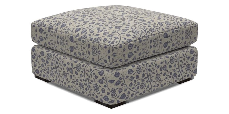 Stockbridge Combi Footstool in Two Tone Plain Biscuit