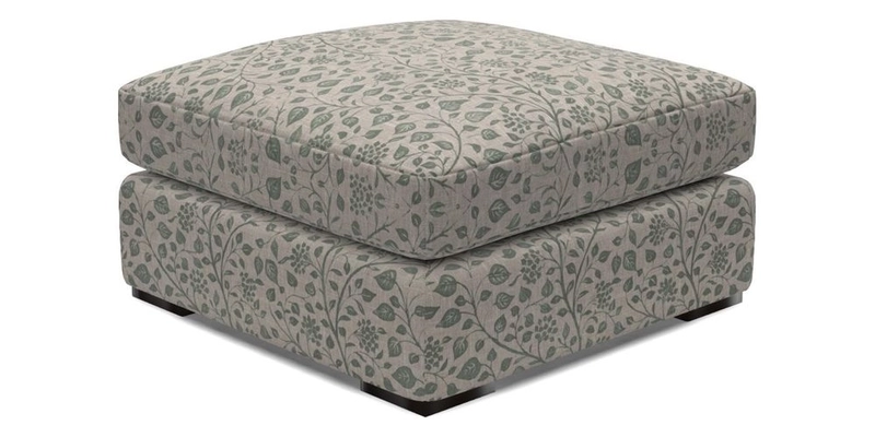 Stockbridge Combi Footstool in Two Tone Plain Biscuit