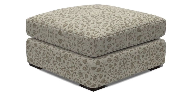 Stockbridge Combi Footstool in Two Tone Plain Biscuit