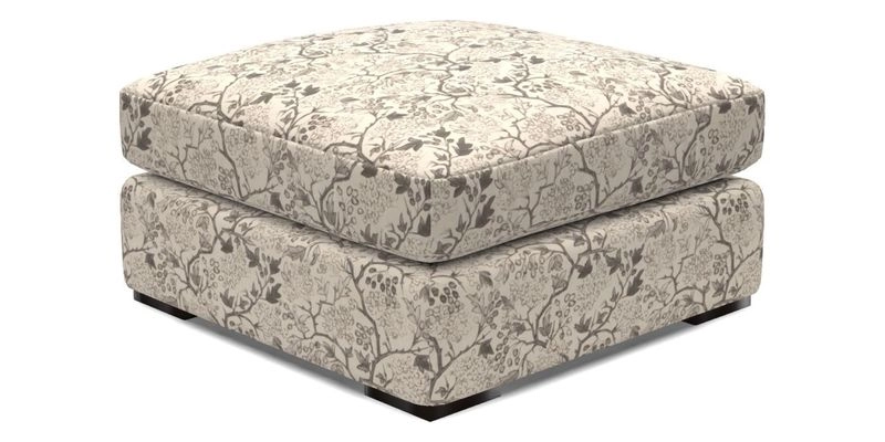 Stockbridge Combi Footstool in Two Tone Plain Biscuit