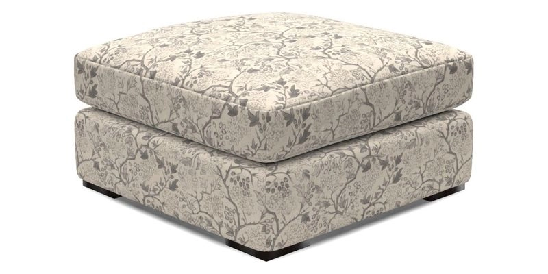 Stockbridge Combi Footstool in Two Tone Plain Biscuit