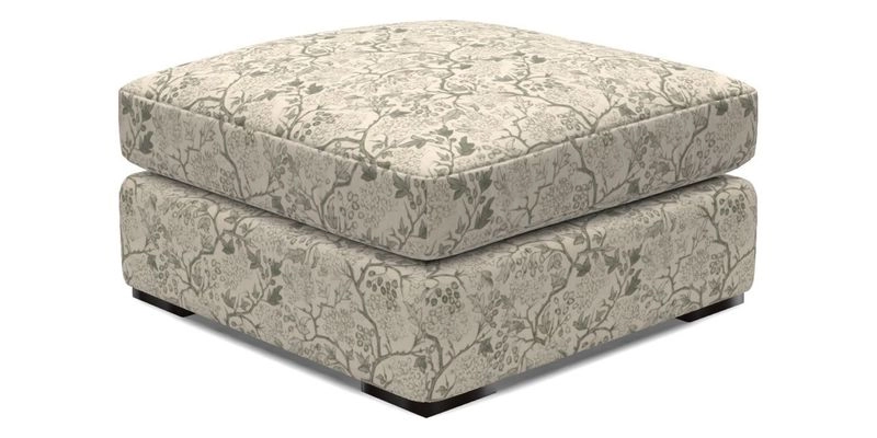 Stockbridge Combi Footstool in Two Tone Plain Biscuit