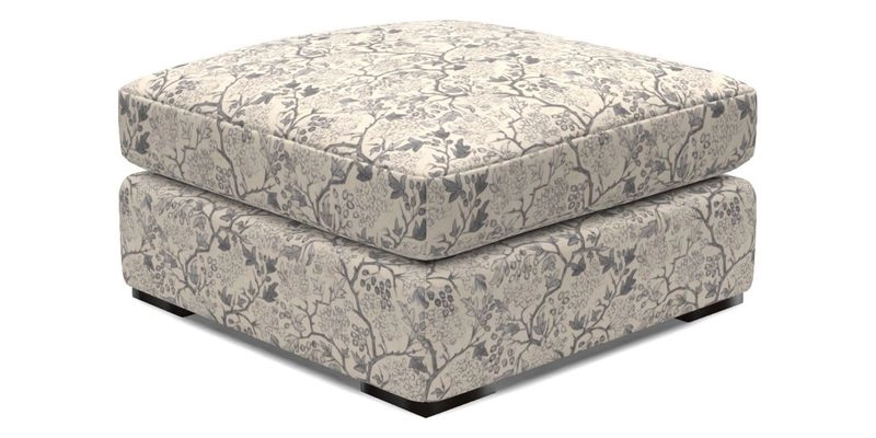 Stockbridge Combi Footstool in Two Tone Plain Biscuit