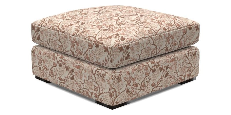 Stockbridge Combi Footstool in Two Tone Plain Biscuit