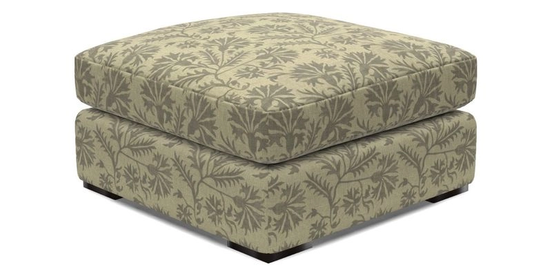 Stockbridge Combi Footstool in Two Tone Plain Biscuit