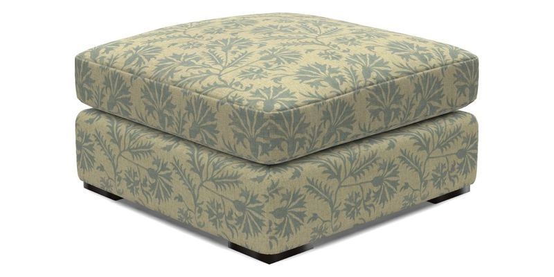 Stockbridge Combi Footstool in Two Tone Plain Biscuit