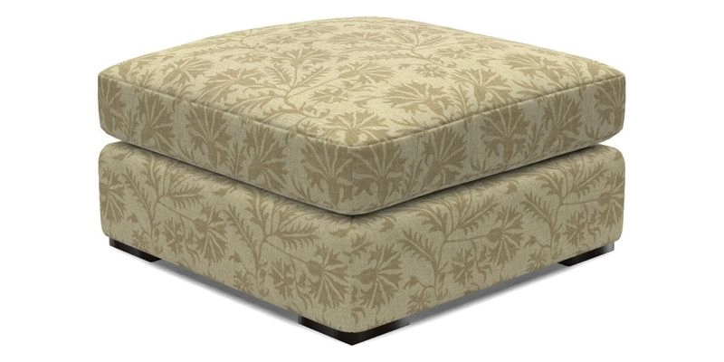 Stockbridge Combi Footstool in Two Tone Plain Biscuit