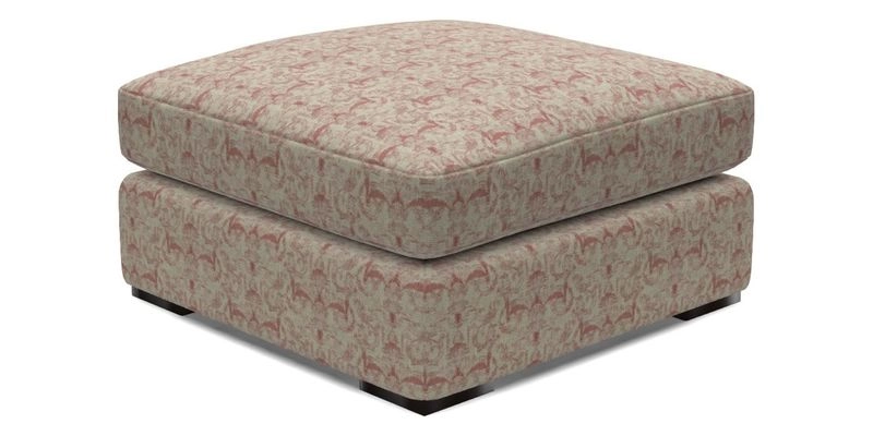 Stockbridge Combi Footstool in Two Tone Plain Biscuit