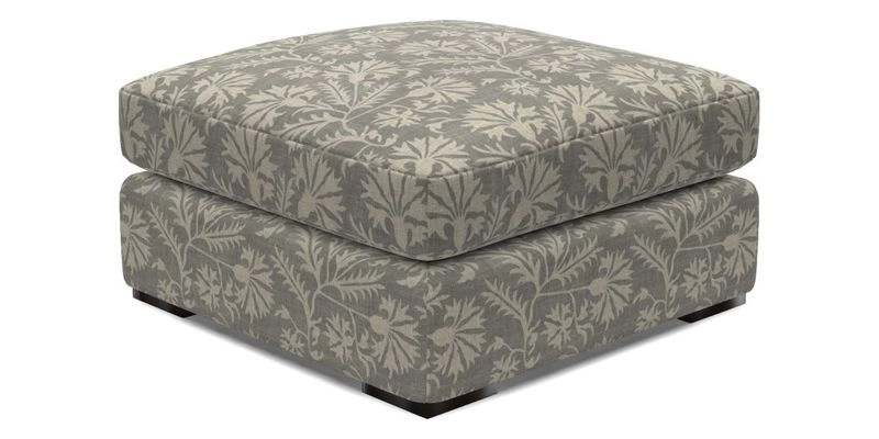 Stockbridge Combi Footstool in Two Tone Plain Biscuit