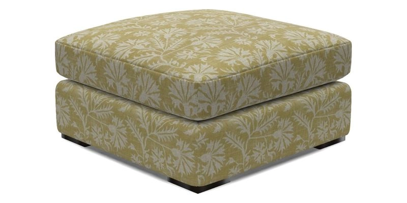 Stockbridge Combi Footstool in Two Tone Plain Biscuit