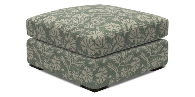 Stockbridge Combi Footstool in Two Tone Plain Biscuit