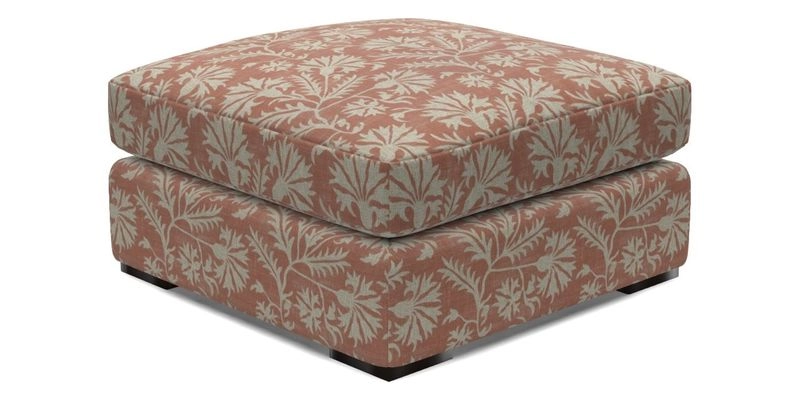 Stockbridge Combi Footstool in Two Tone Plain Biscuit