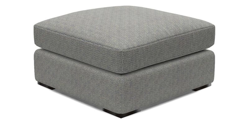 Stockbridge Combi Footstool in Two Tone Plain Biscuit
