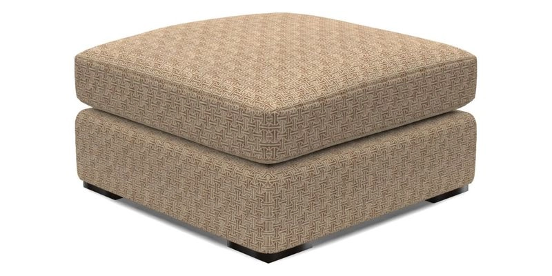 Stockbridge Combi Footstool in Two Tone Plain Biscuit