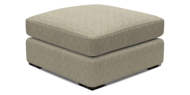 Stockbridge Combi Footstool in Two Tone Plain Biscuit