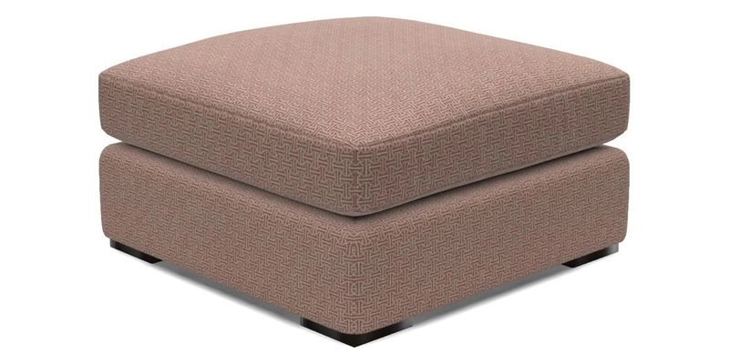 Stockbridge Combi Footstool in Two Tone Plain Biscuit