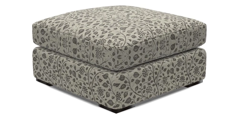 Stockbridge Combi Footstool in Two Tone Plain Biscuit