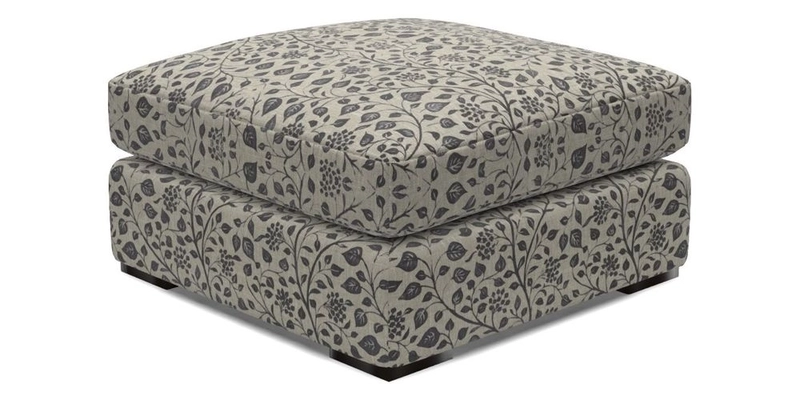 Stockbridge Combi Footstool in Two Tone Plain Biscuit