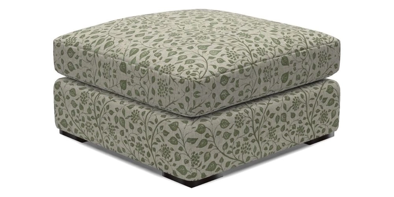 Stockbridge Combi Footstool in Two Tone Plain Biscuit