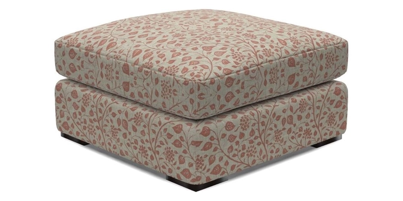 Stockbridge Combi Footstool in Two Tone Plain Biscuit