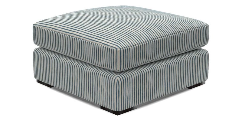 Stockbridge Combi Footstool in Two Tone Plain Biscuit