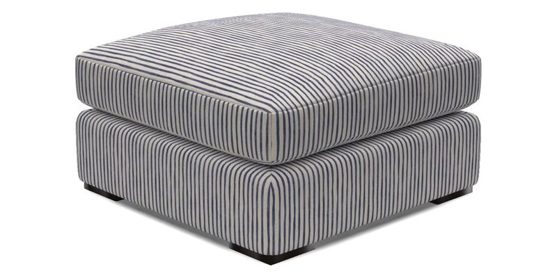 Stockbridge Combi Footstool in Two Tone Plain Biscuit
