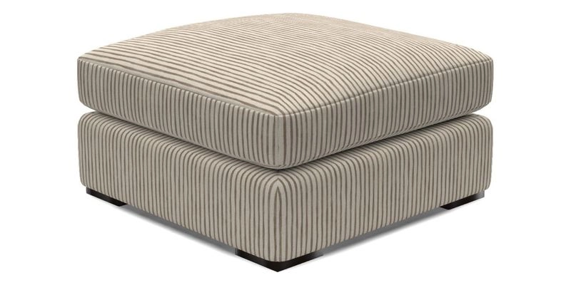 Stockbridge Combi Footstool in Two Tone Plain Biscuit