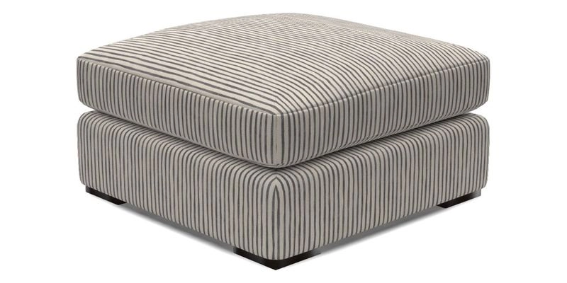 Stockbridge Combi Footstool in Two Tone Plain Biscuit