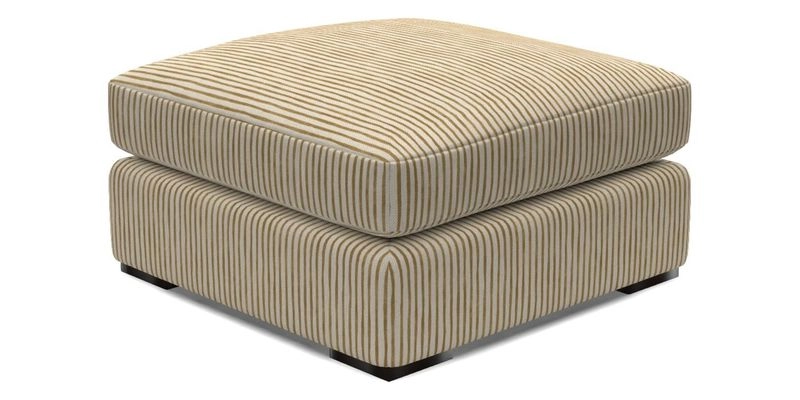 Stockbridge Combi Footstool in Two Tone Plain Biscuit