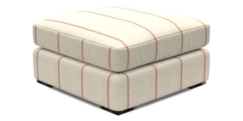 Stockbridge Combi Footstool in Two Tone Plain Biscuit