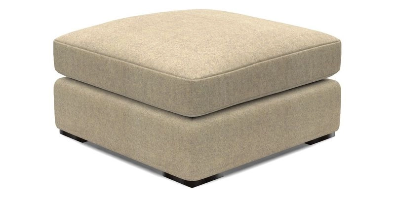 Stockbridge Combi Footstool in Two Tone Plain Biscuit