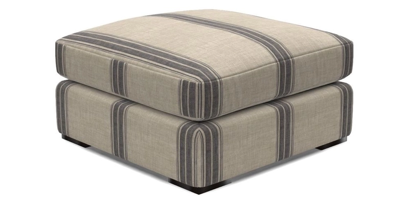 Stockbridge Combi Footstool in Two Tone Plain Biscuit