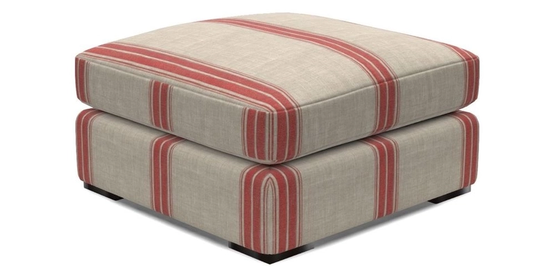 Stockbridge Combi Footstool in Two Tone Plain Biscuit