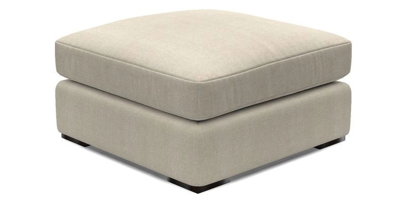Stockbridge Combi Footstool in Two Tone Plain Biscuit