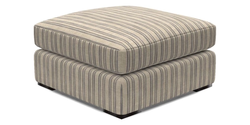 Stockbridge Combi Footstool in Two Tone Plain Biscuit