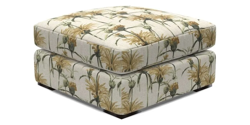 Stockbridge Combi Footstool in Two Tone Plain Biscuit