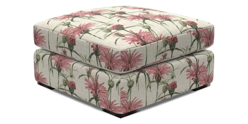 Stockbridge Combi Footstool in Two Tone Plain Biscuit