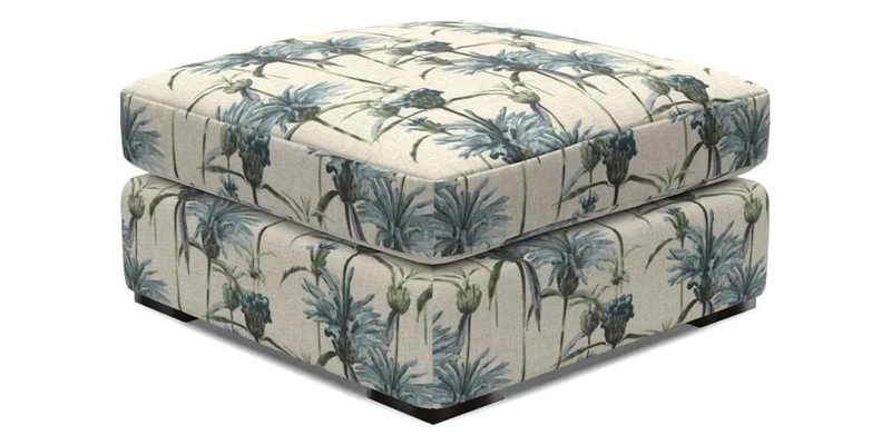 Stockbridge Combi Footstool in Two Tone Plain Biscuit